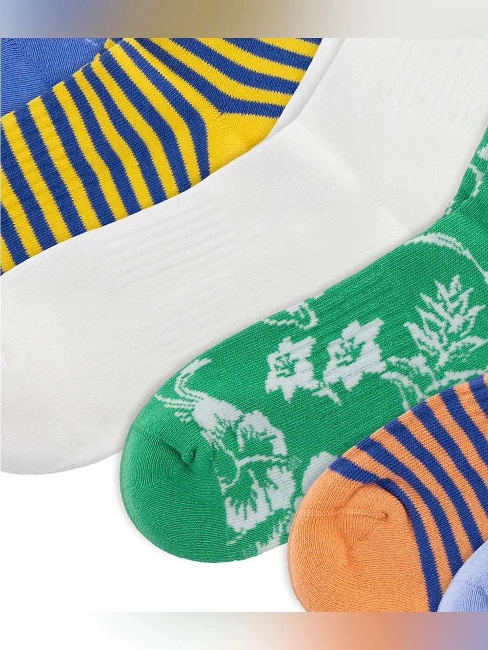 Polo Ralph Lauren VACATION BICYCLE BEAR 6-Pack Half Cushion Crew Socks sz 10-13